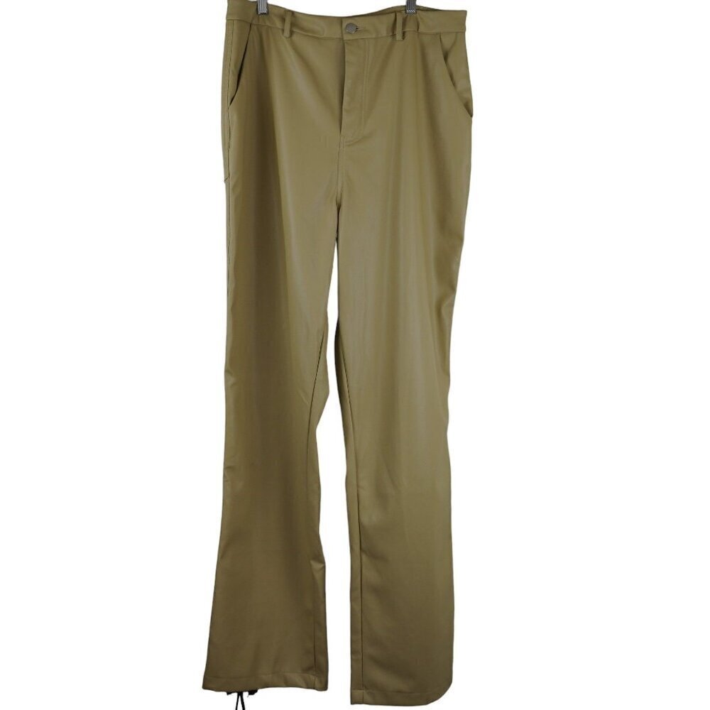 Pretty Little‎ Thing Faux Leather Straight Leg Lined Pants Size 12